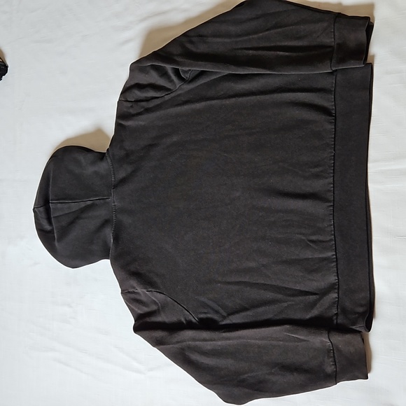 Pink Victoria's secret black pullover crop hoodie size medium - Picture 9 of 13